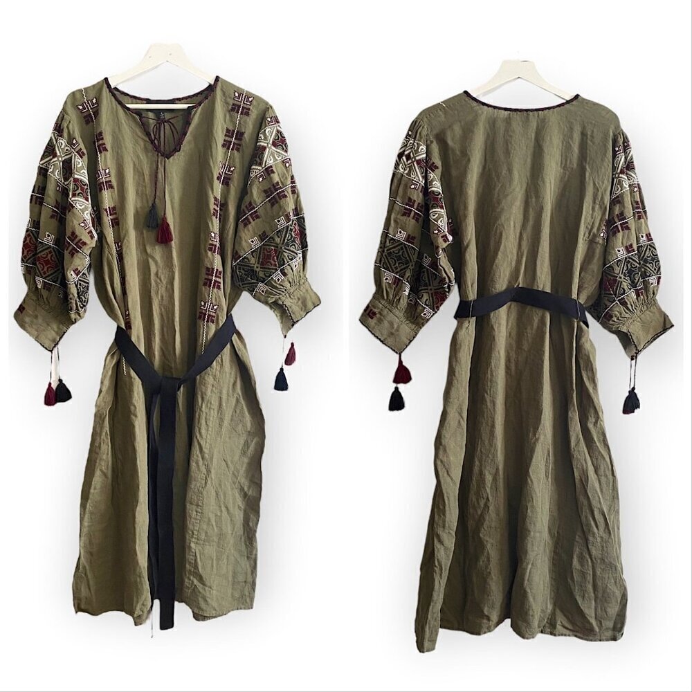 Nili Lotan Valencia Dress, Army Green, Size S, New with tag - Picture 16 of 16